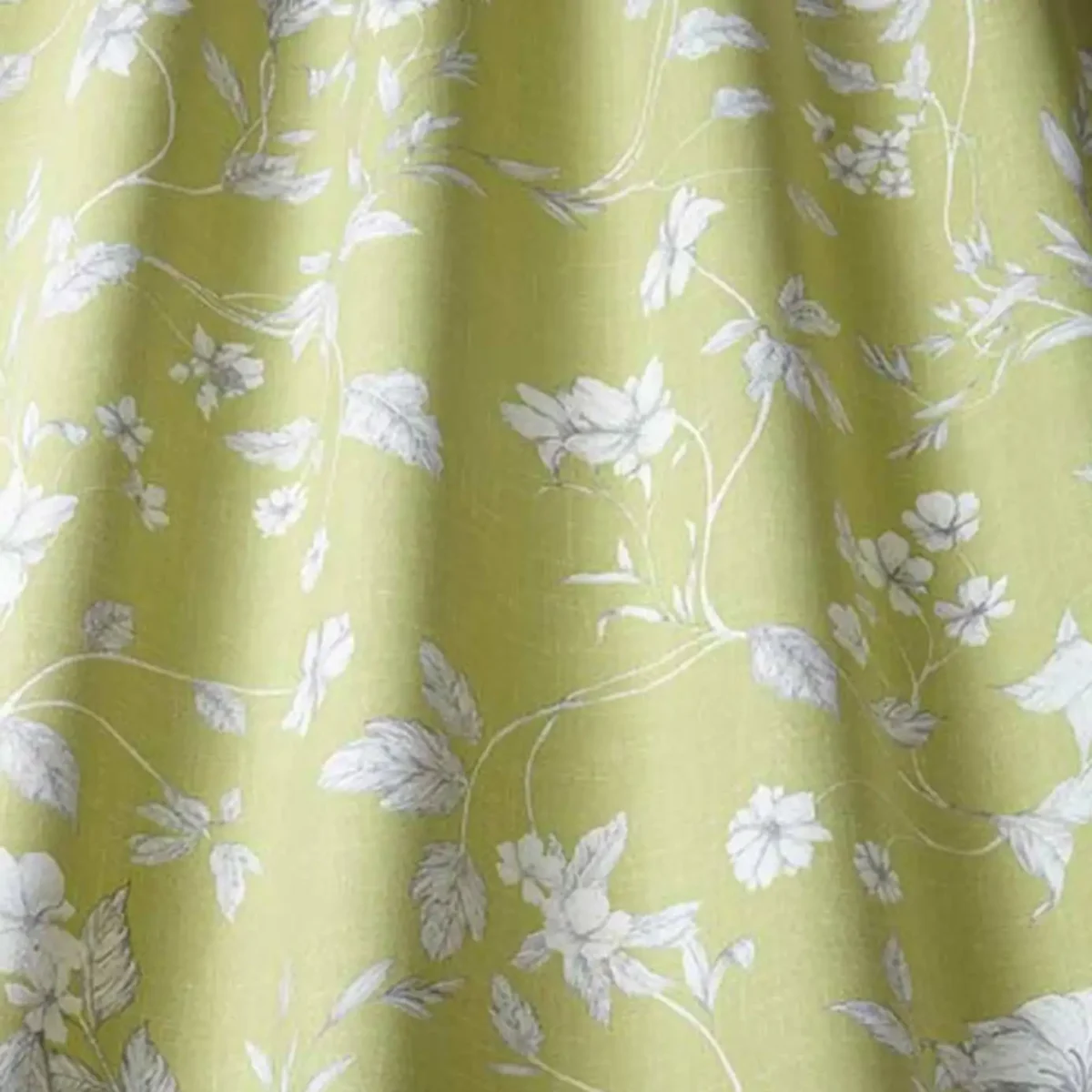 Etched Vine Fabric - Fern by green botanical cotton fabric from iLiv