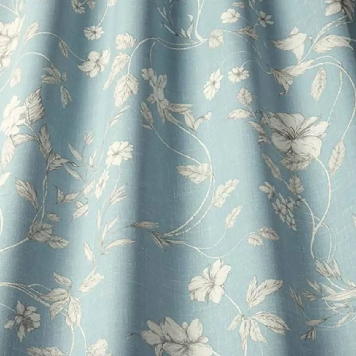 Etched Vine Fabric - Wedgwood by blue botanical cotton fabric from iLiv