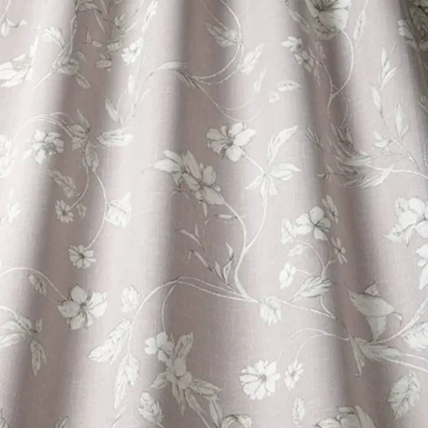 Etched Vine Fabric - Wildrose by purple botanical cotton fabric from iLiv