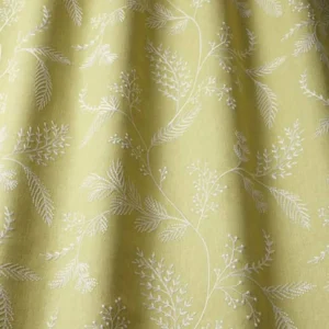 green botanical embroideried fabric from iLiv