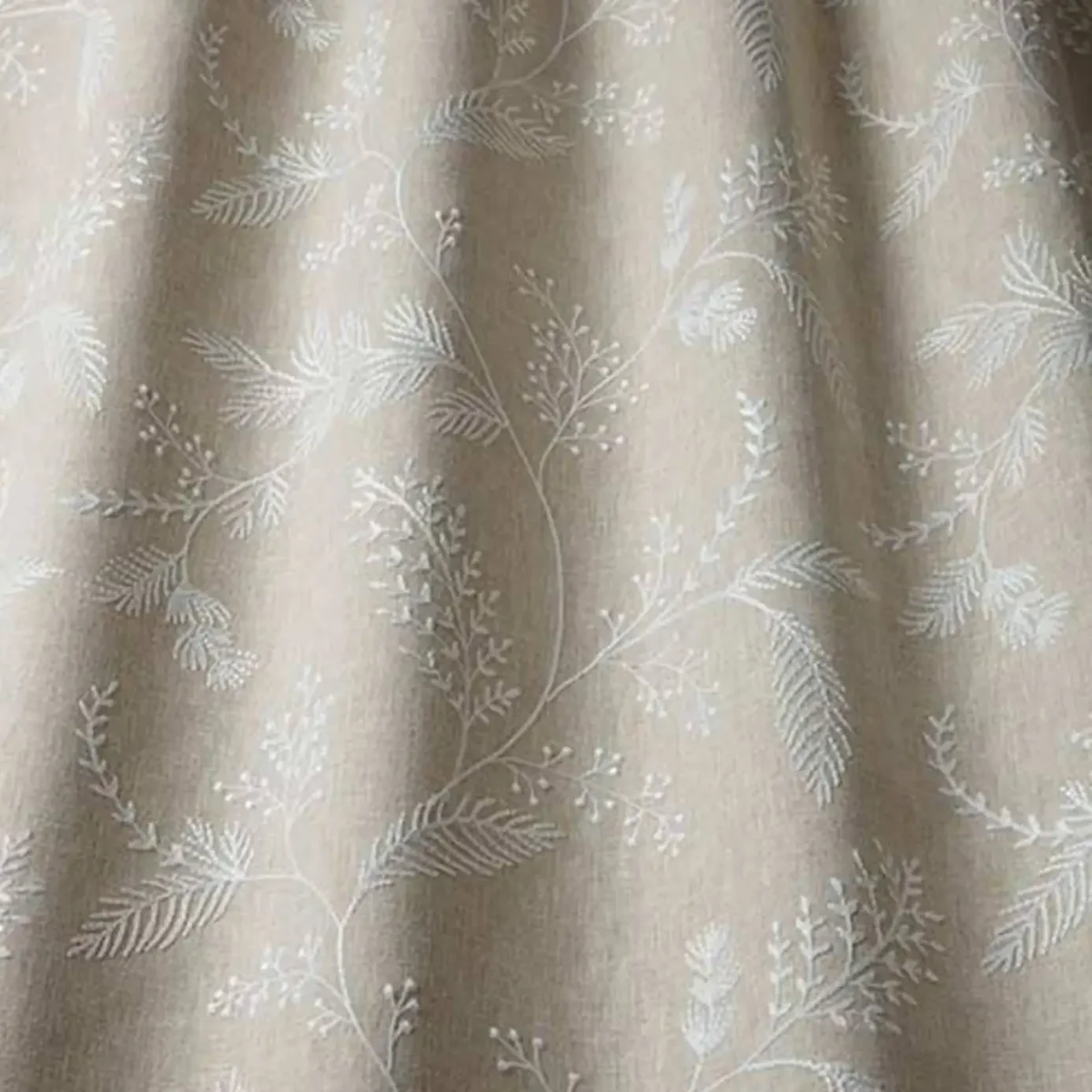 brown botanical embroideried fabric from iLiv
