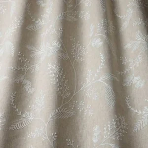 brown botanical embroideried fabric from iLiv