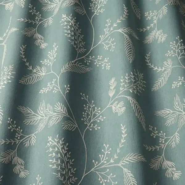 Harper Fabric - Wedgwood by blue botanical embroideried fabric from iLiv
