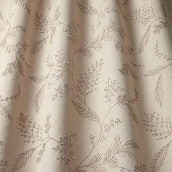 Harper Fabric - Wildrose by brown botanical embroideried fabric from iLiv