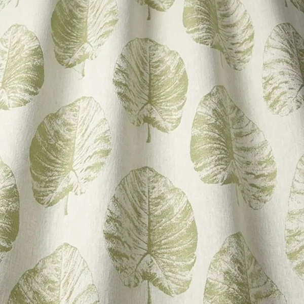 green botanical jacquard fabric from iLiv