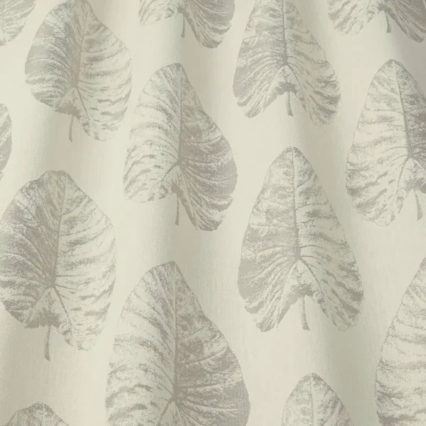 Laurie Fabric - Linen by brown botanical jacquard fabric from iLiv