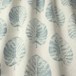 blue botanical jacquard fabric from iLiv