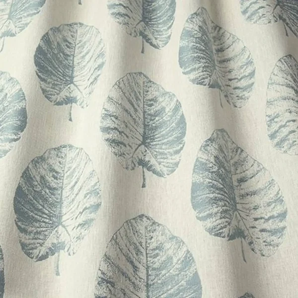 Laurie Fabric - Wedgwood by blue botanical jacquard fabric from iLiv