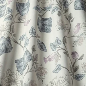 blue botanical cotton fabric from iLiv