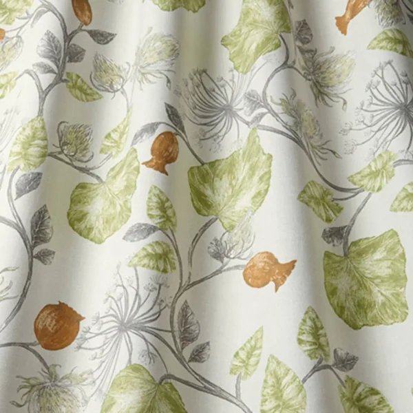 Parchment Fabric - Fern by multicolour botanical cotton fabric from iLiv