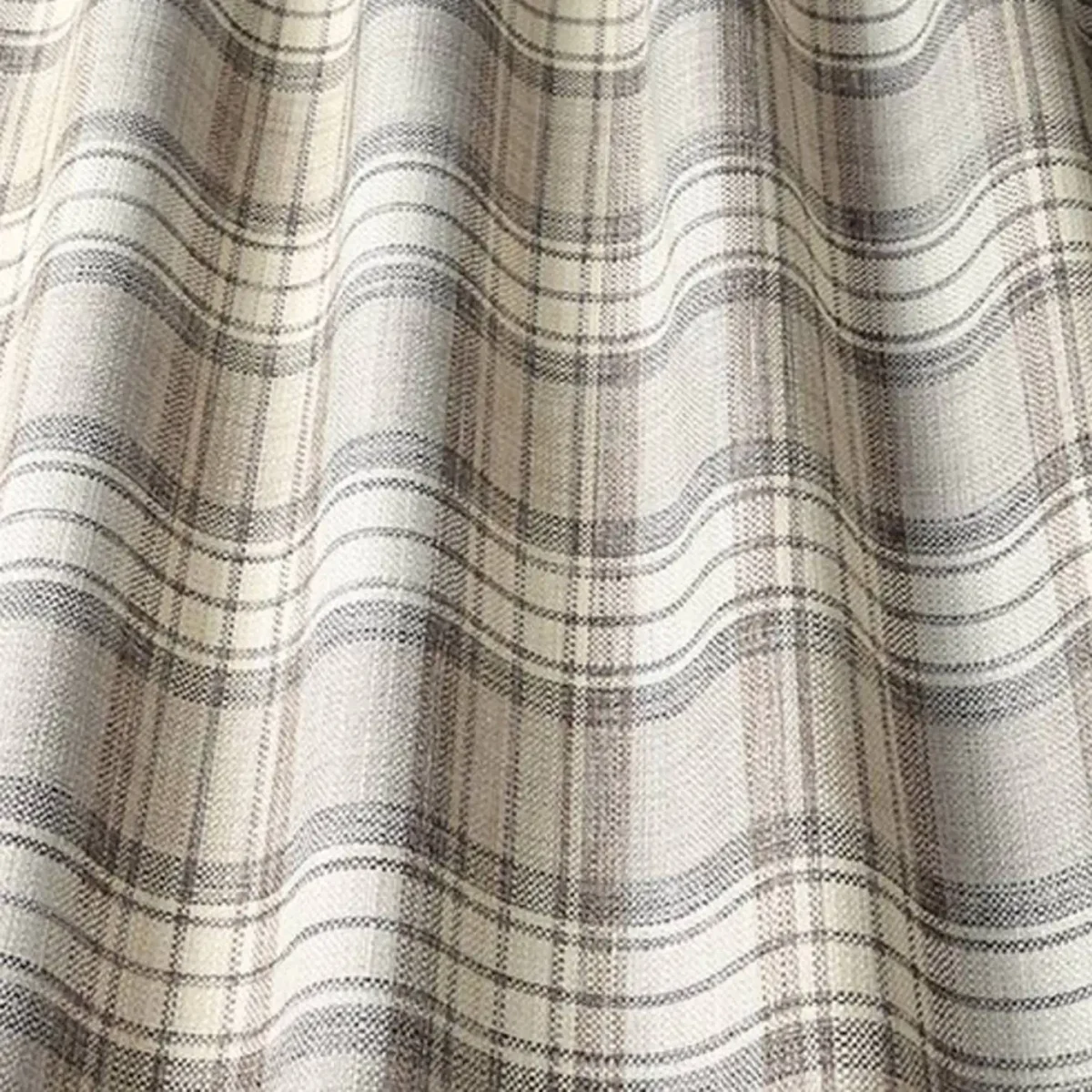 Shaker Check Fabric - Feather by black-grey checked jacquard fabric from iLiv