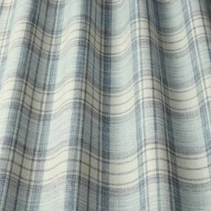 blue checked jacquard fabric from iLiv
