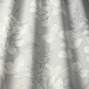 black-grey botanical cotton fabric from iLiv