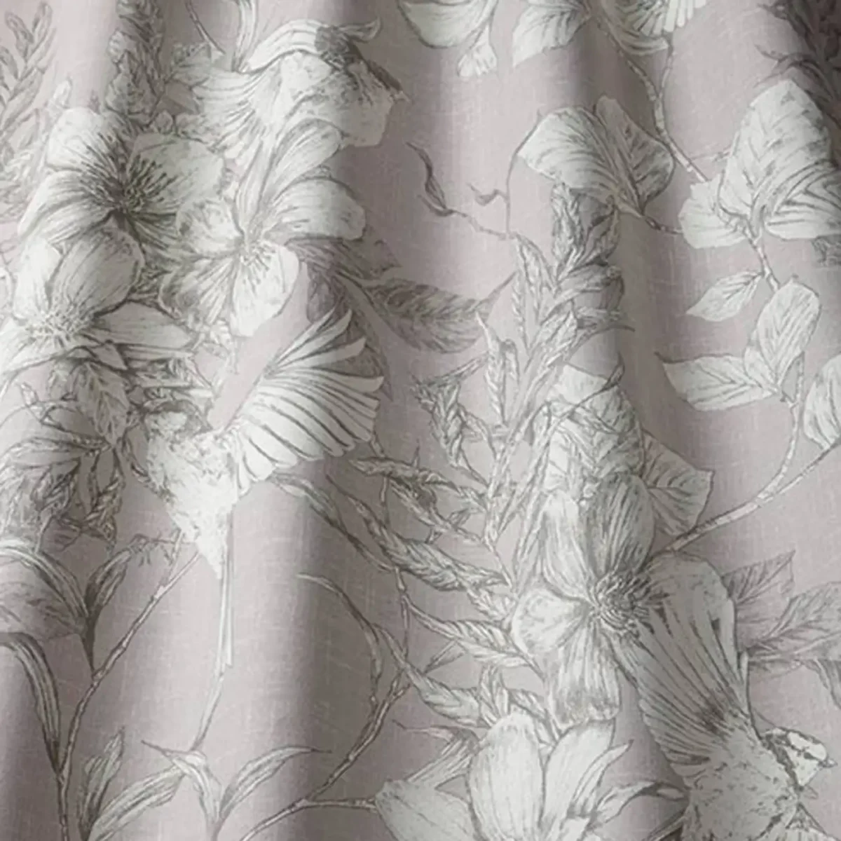 Sketchbook Fabric - Wildrose by purple botanical cotton fabric from iLiv