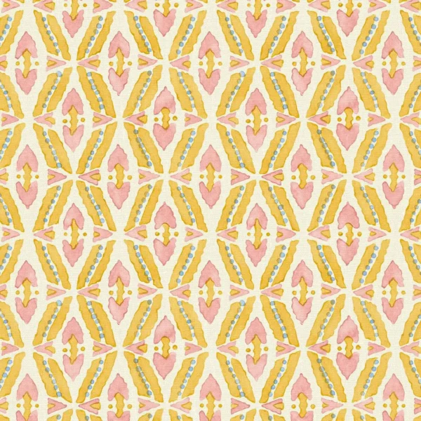 Leap Frog Fabric - Batternburg by pink striped linen fabric from Linwood Fabrics