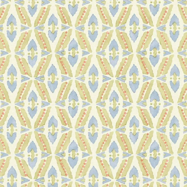 blue striped linen fabric from Linwood Fabrics