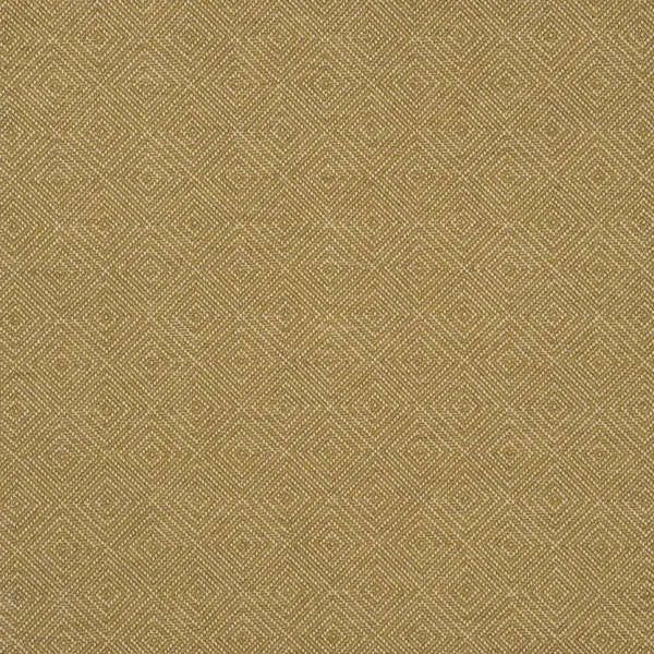 Westray Fabric - Ochre by brown geometric cotton fabric from Linwood Fabrics