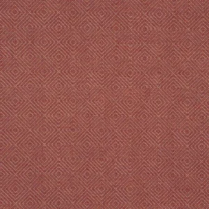 red geometric cotton fabric from Linwood Fabrics