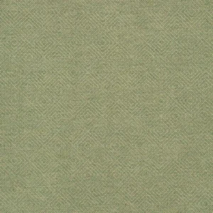 green geometric cotton fabric from Linwood Fabrics