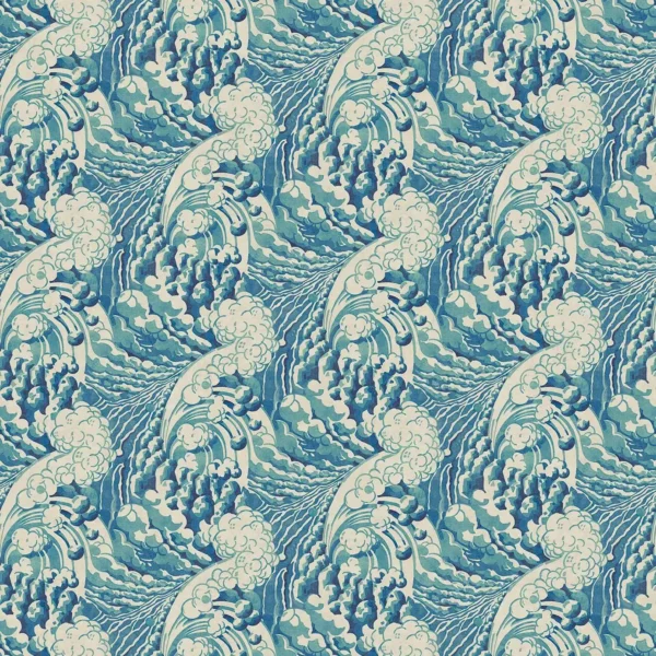 The Wave Fabric - Mineral by blue misc velvet-chenille fabric from Linwood Fabrics