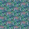 blue botanical velvet-chenille fabric from Linwood Fabrics