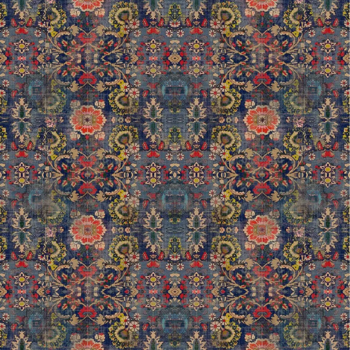 Genie Fabric - Blue by blue misc velvet-chenille fabric from Linwood Fabrics