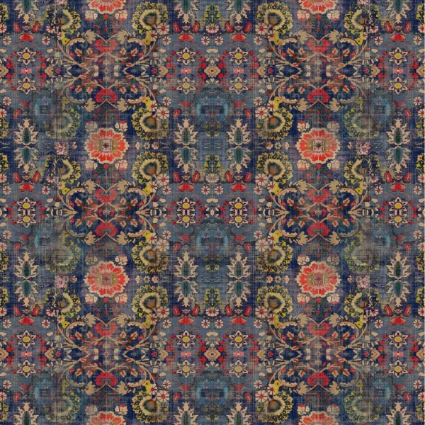 Genie Fabric - Blue by blue misc velvet-chenille fabric from Linwood Fabrics
