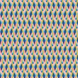 multicolour geometric velvet-chenille fabric from Linwood Fabrics