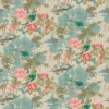green botanical velvet-chenille fabric from Linwood Fabrics