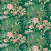 green botanical velvet-chenille fabric from Linwood Fabrics