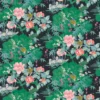 green botanical velvet-chenille fabric from Linwood Fabrics