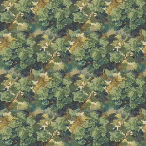 green botanical velvet-chenille fabric from Linwood Fabrics
