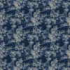 blue botanical velvet-chenille fabric from Linwood Fabrics