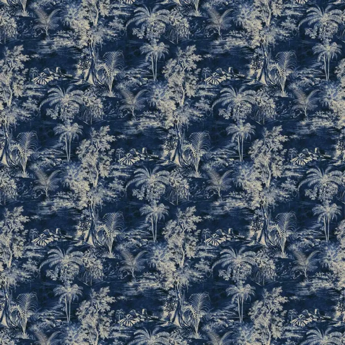 Heat of the Night Fabric - Indigo swatch