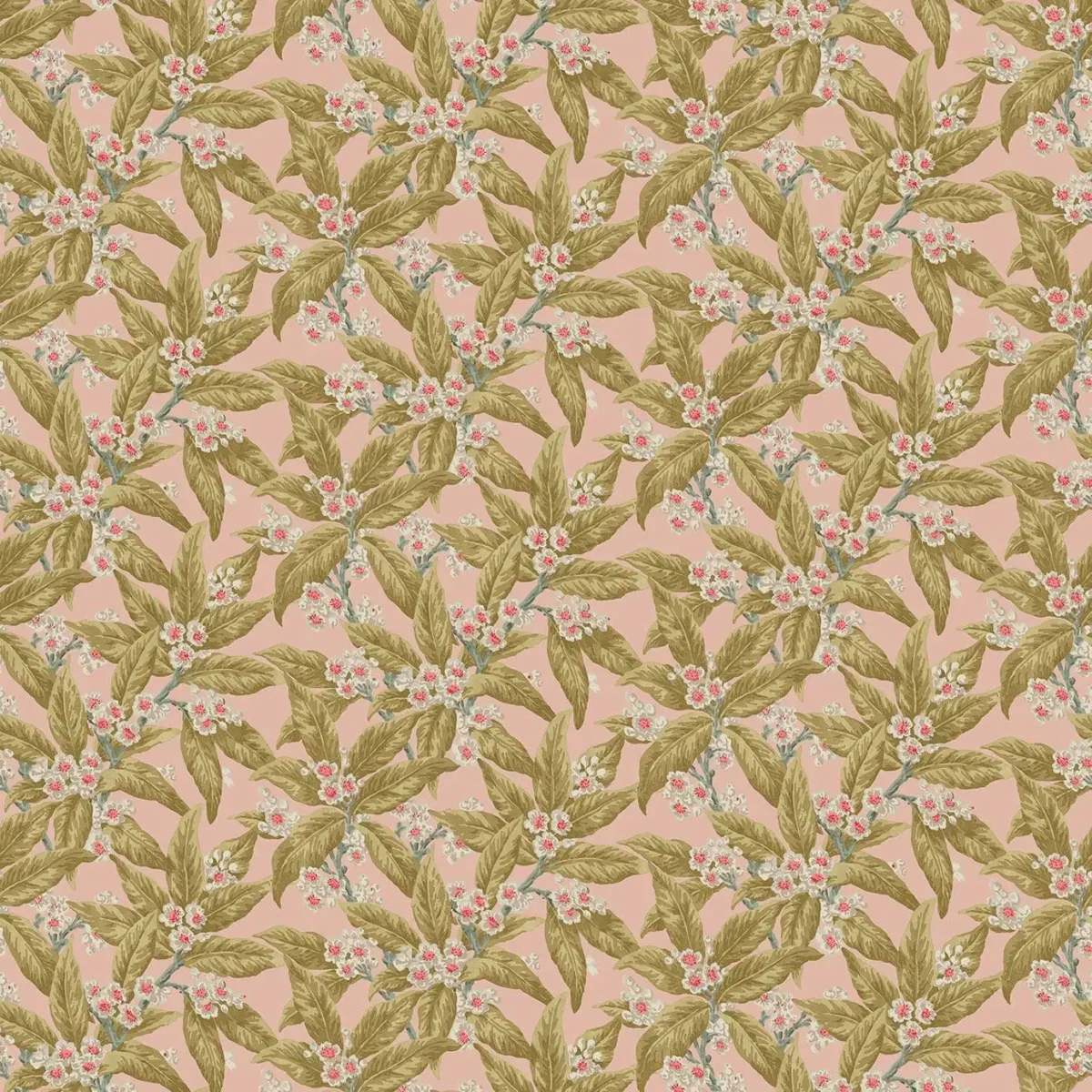 green botanical velvet-chenille fabric from Linwood Fabrics