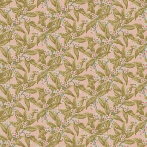 green botanical velvet-chenille fabric from Linwood Fabrics