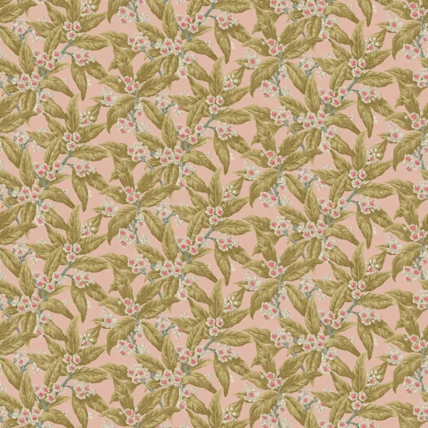 green botanical velvet-chenille fabric from Linwood Fabrics