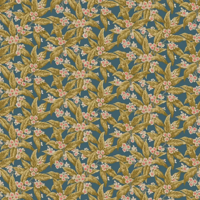 Loseley Velvet Fabric - Airforce Blue swatch