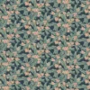blue botanical velvet-chenille fabric from Linwood Fabrics