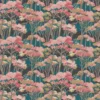 pink botanical velvet-chenille fabric from Linwood Fabrics