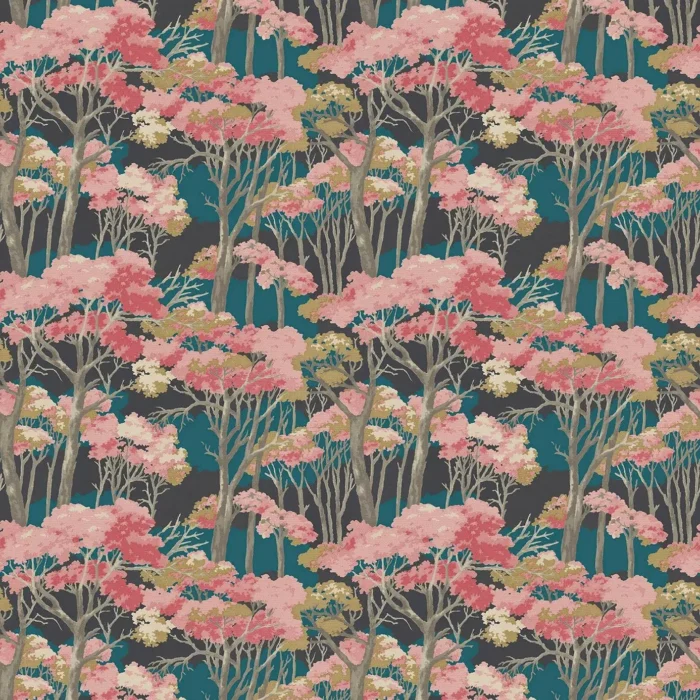 Arboreal Fabric - Cerise swatch