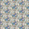 blue botanical velvet-chenille fabric from Linwood Fabrics