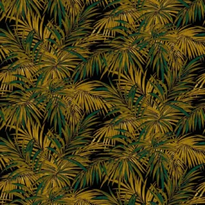 brown botanical velvet-chenille fabric from Linwood Fabrics