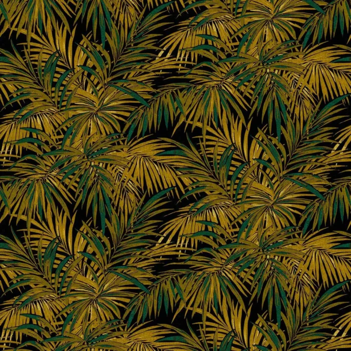 Butterfly Palm Fabric - Maize swatch