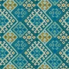 blue geometric velvet-chenille fabric from Linwood Fabrics