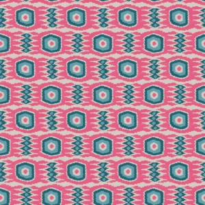 pink geometric velvet-chenille fabric from Linwood Fabrics