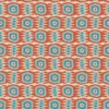 orange geometric velvet-chenille fabric from Linwood Fabrics