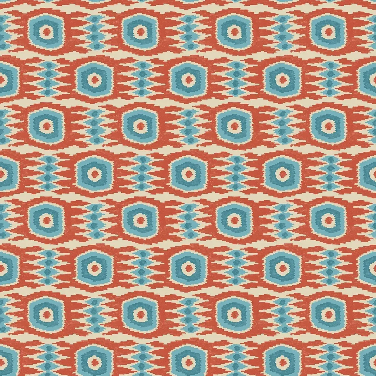 Casper Fabric - Mandarin by orange geometric velvet-chenille fabric from Linwood Fabrics