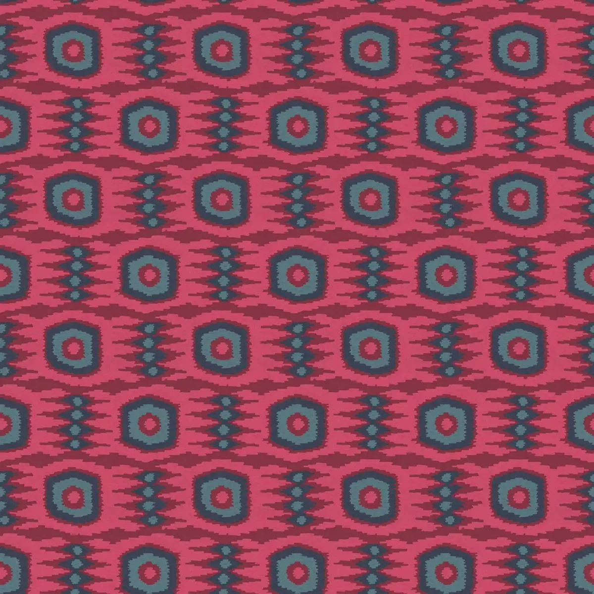 Casper Fabric - Berry by pink geometric velvet-chenille fabric from Linwood Fabrics