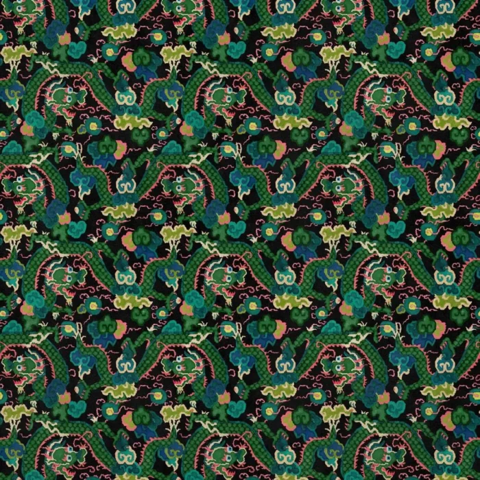 Double Dragon Fabric - Green swatch